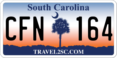 SC license plate CFN164