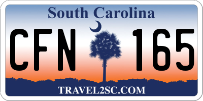 SC license plate CFN165