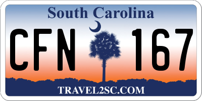 SC license plate CFN167
