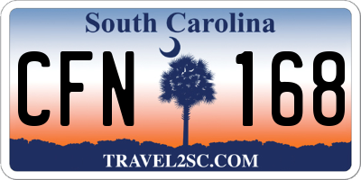 SC license plate CFN168