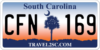 SC license plate CFN169