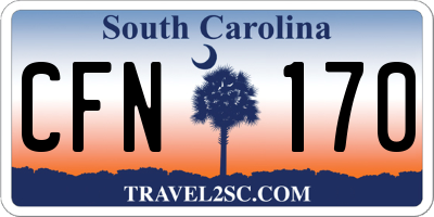 SC license plate CFN170