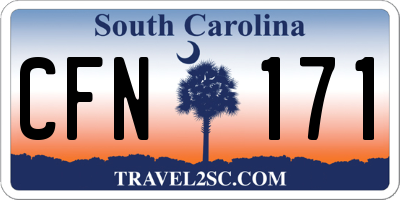 SC license plate CFN171