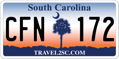 SC license plate CFN172