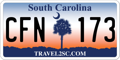 SC license plate CFN173