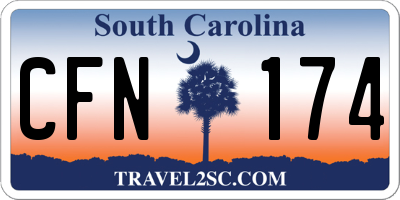 SC license plate CFN174