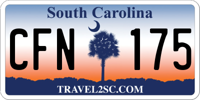 SC license plate CFN175
