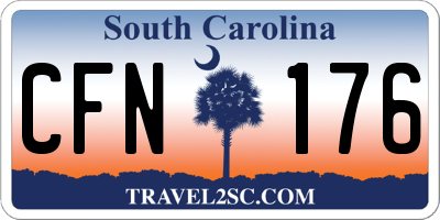 SC license plate CFN176