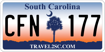 SC license plate CFN177