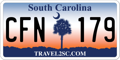 SC license plate CFN179