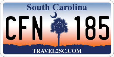 SC license plate CFN185
