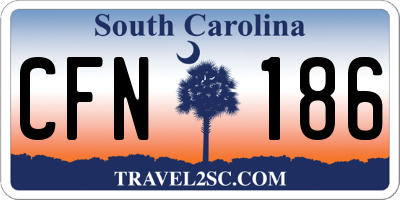 SC license plate CFN186