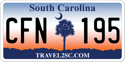 SC license plate CFN195