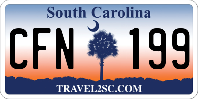 SC license plate CFN199