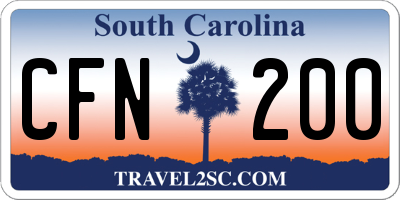 SC license plate CFN200