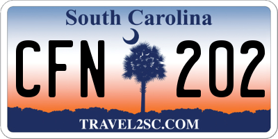 SC license plate CFN202