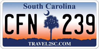 SC license plate CFN239