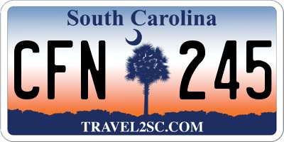 SC license plate CFN245