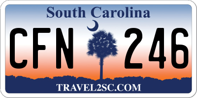 SC license plate CFN246