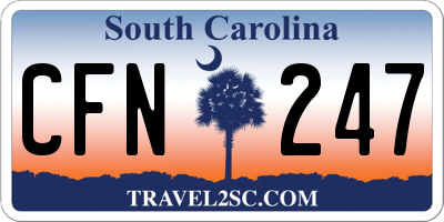 SC license plate CFN247