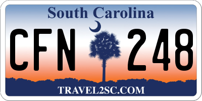 SC license plate CFN248