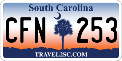 SC license plate CFN253