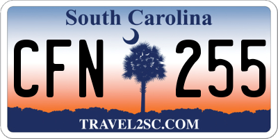 SC license plate CFN255