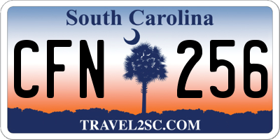 SC license plate CFN256