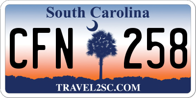 SC license plate CFN258