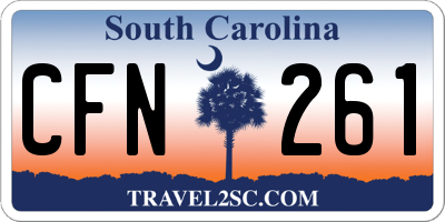 SC license plate CFN261