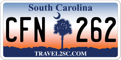 SC license plate CFN262