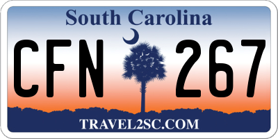 SC license plate CFN267