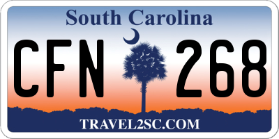 SC license plate CFN268