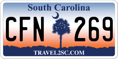 SC license plate CFN269