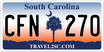 SC license plate CFN270