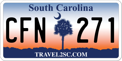 SC license plate CFN271