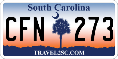 SC license plate CFN273