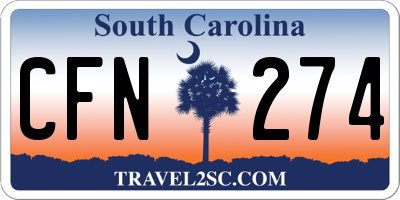 SC license plate CFN274