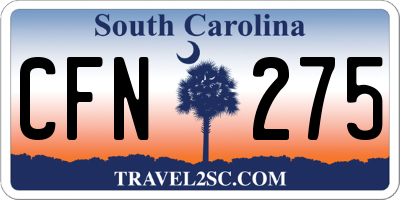SC license plate CFN275