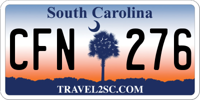 SC license plate CFN276