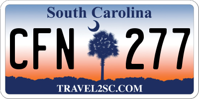 SC license plate CFN277