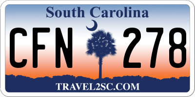 SC license plate CFN278
