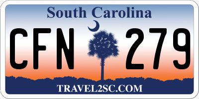 SC license plate CFN279