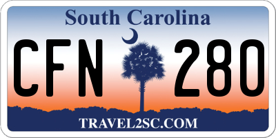 SC license plate CFN280