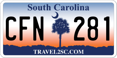 SC license plate CFN281