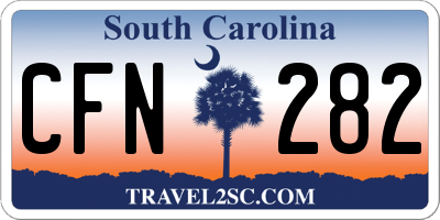 SC license plate CFN282