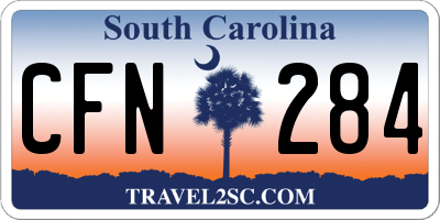 SC license plate CFN284