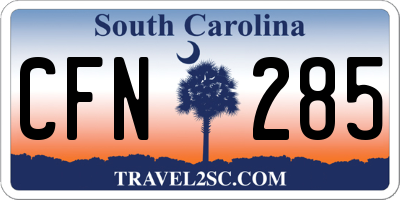 SC license plate CFN285