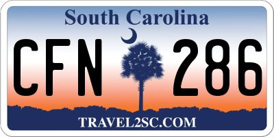 SC license plate CFN286