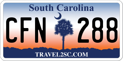 SC license plate CFN288